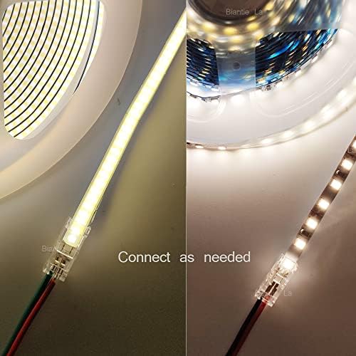 Biantie LA 2 פינים 5 ממ LED רצועת אור מחברים קליפים בלתי נרשמים רצועת DIY לחוט חיבור מסוף מתאם