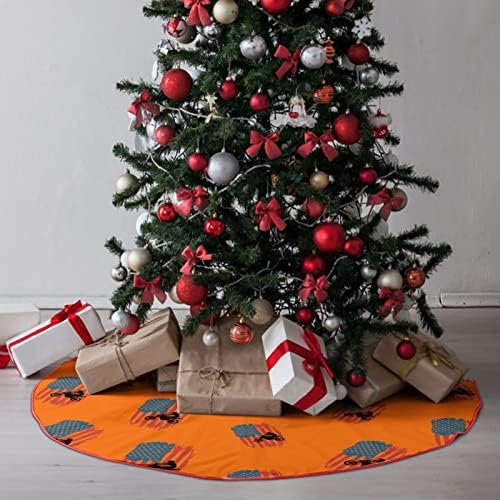 דגל אמריקאי מוטוקרוס עפר עפר חצאית עץ חג המולד קטיפה רכה אדומה מכוסה למסיבת חג המולד קישוטים חגיגיים מקורה בחוץ