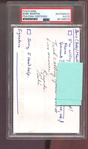 דייב סיסלר חתום על חתימה עם חתימה אוטומטית PSA PSA/DNA COA גלויה בייסבול - תמונות MLB עם חתימה