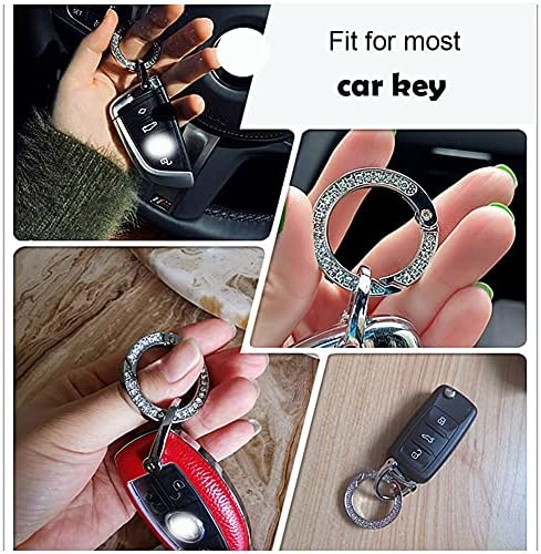 מחזיקי מפתחות של מכונית קריסטל לנשים ילדה נוצצת אבני חן נוצצות מפתח פוב אביזרי מחזיק מפתחות חמודים מכונית
