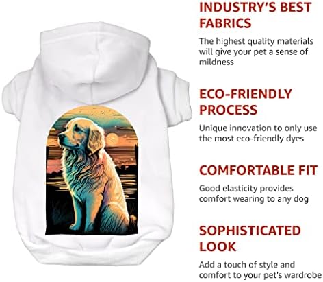 קפוצ'ון כלב אמנות דיגיטלית - מעיל כלבים כלבים כלבים - בגדי כלבים חמודים - אפור, 2xl