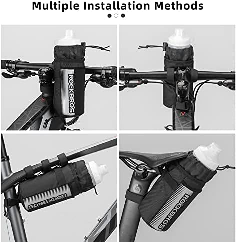 רוקברוס אופניים מחזיק בקבוק בקבוק שקית אופניים שקית כיבון שקית גזע אופניים כוס אופניים מחזיק משקה שקית גזע מבודדת