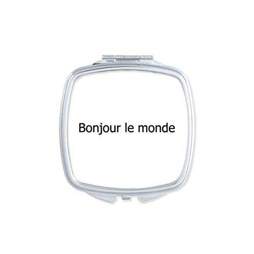 הלו העולם צרפתית אמנות דקו מתנת אופנה מראה נייד קומפקטי כיס איפור כפול צדדי זכוכית