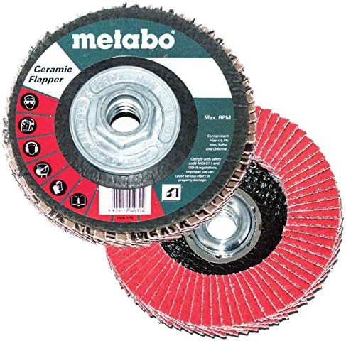 Metabo 629434000 7 x 5/8 - 11 שוחק קרמיק שוחקני דיסקים 40 חצץ, 5 חבילה