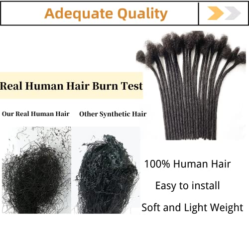לוק תוספות שיער טבעי 0.6 סמ רוחב 8 אינץ 70 גדילים לוק הרחבות אמיתי שיער טבעי מלא בעבודת יד קבוע ראסטות