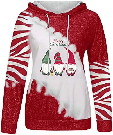 חג המולד חולצות לנשים סנטה איש שלג שרוך כיס נער סווטשירט חג המולד קלאסי-התאמה ייחודי חולצות