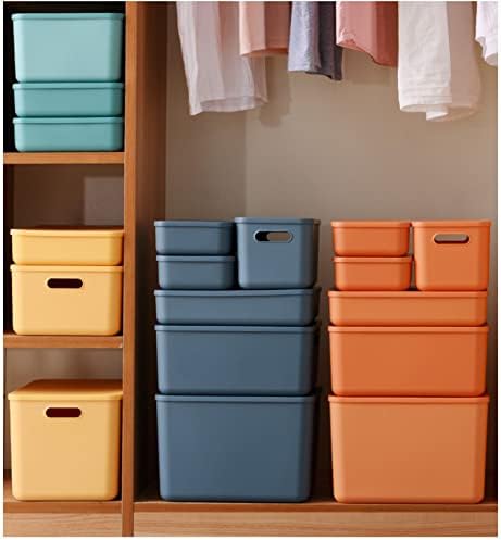 נה ביתי ניגודיות צבע תיבת אחסון ארון בגדים מיון תיבה עם כיסוי גדול אחסון סל ומשונים אחסון קופסא פלסטיק