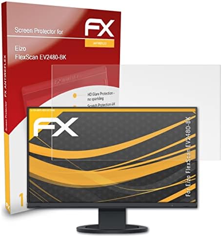 מגן מסך Atfolix התואם ל- Eizo FlexScan EV2480-BK סרט הגנה על מסך, סרט מגן אנטי-רפלקטיבי וסופג זעזועים