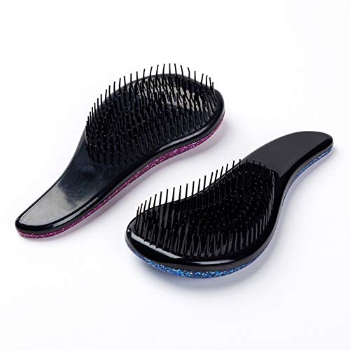 Guohanfsh 1 pc מברשת שיער סטטי-מברשת שיער מסרק מקלחת עיסוי כלים לסטיילינג סליל לנשים בנות כחולות