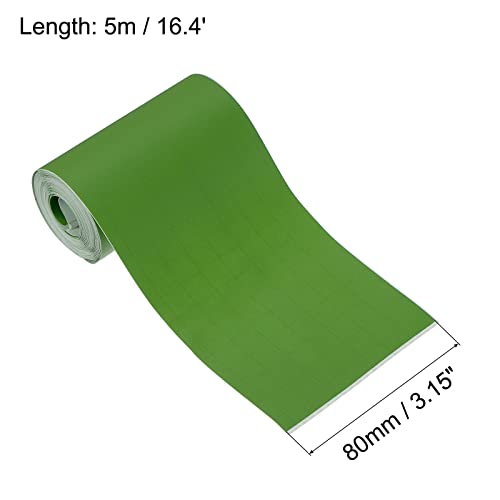 UXCELL FEEL ANTERTITY FEEL ו- STACK דבק דבק עצמי 3.15 W X 16.4'L PVC קלטת נשלפת לקצה קיר ירוק מט.