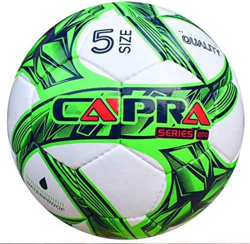 סדרת CAPRA 200 כדורגל כדורגל גודל 5 - כדור ציוד אימונים בכדורגל פרימיום עם שלפוחית ​​השתן - כדור ירוק