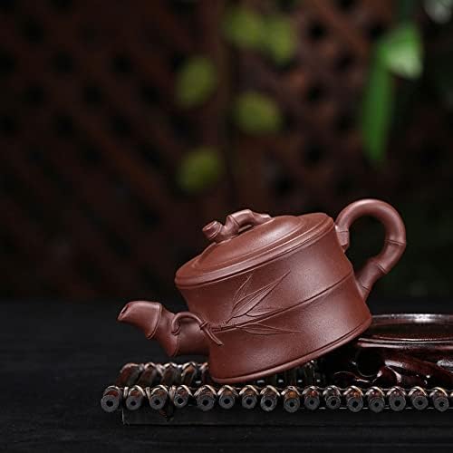 Wionc Bamboo Teapot שתייה תה Puer סט קומקום סיר סגול קליי קונג, פו, זישה, חליפה לתה ירוק, בעבודת יד,
