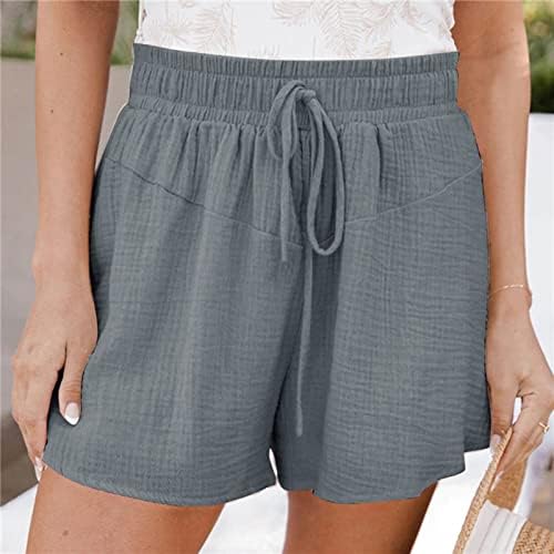 מכנסיים קצרים מזדמנים של Lecpcice Plus Size לנשים שרוך מכנסיים מותניים אלסטיים נוחים 2023 מכנסי קיץ קצרים