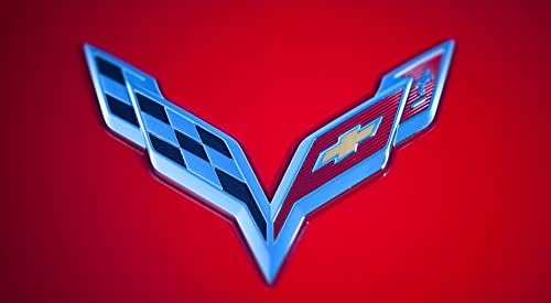 PIETK CV-C7S 2014 2015 2017 Chevy C7 Corvette ARBON FLASH STINGRAY דגלים צולבים מכסה המנוע/Trunkchrome