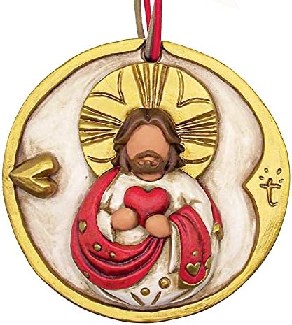 פיסול דתי של גיטלה לב אוסף ישוע אוסף ישו מדליונים כדורים מתנה קתולית קישוט דתי פולריסין מגולף
