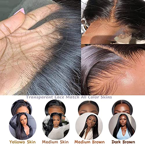 13 * 6 ישר תחרה מול פאות שיער טבעי שקוף תחרה מול שיער טבעי פאות עבור אישה שחורה ברזילאי תחרה פרונטאלית