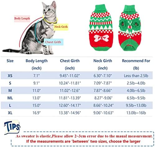 כלב סוודרים לחג המולד של חתול חיית המחמד חג המולד חג סריגים חורפי
