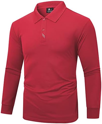 חולצת פולו לגברים של Secood חולצות שרוול קצר חולצות גולף שרוול ארוך לחות לחולצות טלט ספורטיביות