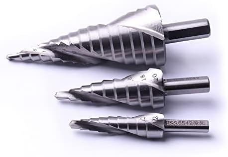 קידוח חתיכות שלב HSS 6542 מקדח מדרגה 4-12 4-20 4-32 ממ חריץ ספירלי ידית משולש משולש סכין חור מתכת סכין
