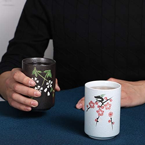 סאנדדו כוסות תה יפניות קרמיקה ספל תה קרמיקה של 2 10oz/300 מל