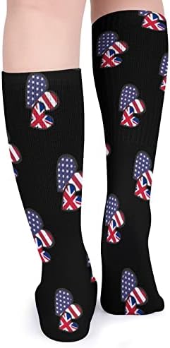 לבבות גרבי צינור דגל אנגליה אמריקאיות גרביים גרביים נושמים גרביים אתלטים חיצוניים עבור יוניסקס
