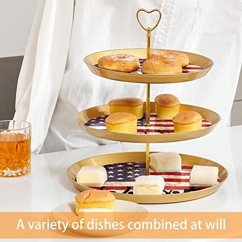 דוכן עוגה, דוכן עוגת מסיבה,עוגת מייצג קינוח שולחן, עצמאות יום אמריקאי דגל דפוס