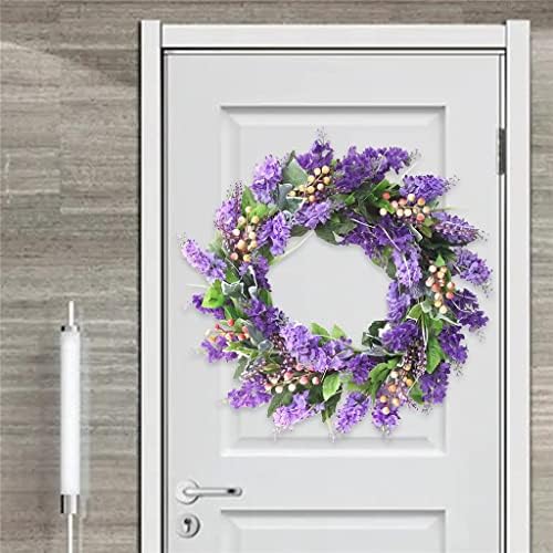 זר פרחים מלאכותי של Zhyh Lavender Klands קישוט קיר לחתונה רקד דלת דלת בית עיצוב חלון