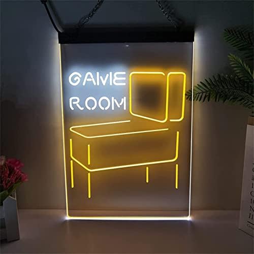 DVTEL משחק חדר תפאורה ניאון שלט LED מודלים אור אותיות זוהרות שלט לוח אקרילי ניאון אור דקורטיבי, 30x40 סמ מסעדת
