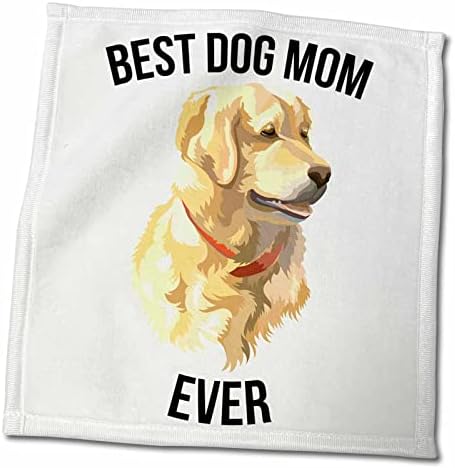 3drose הטוב ביותר גולדן רטריבר כלב אמא אי פעם מגבת, 15 x 22