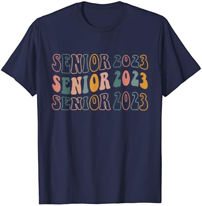 בכיר 2023 רטרו כיתה של 2023 קשישים סיום 23 מתנות חולצה