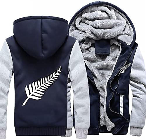 ניו זילנד מאורי שרך הסווטשרט לגברים מרופד סלעית מעיל לרכוס עבה סווטשירט חורף חם