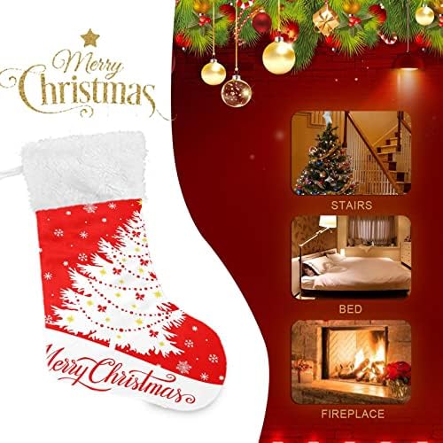 Jstel חג המולד עץ חג המולד גרביים תלויים 2 חבילה חג מערב חג המולד גדול גרביים לתלייה לאח קישוטי מסיבת עץ חג המולד