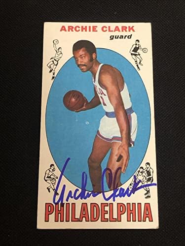 ארצ'י קלארק 1969-70 טופס טירון חתום בכרטיס חתימה פילדלפיה 76ers - כרטיסי טירון של כדורסל