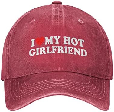 לב אני אוהב את החברה החמה שלי בייסבול כובע כובע כובעי שמש כובע לנשים כובע קאובוי אבא כובע משאית כובע