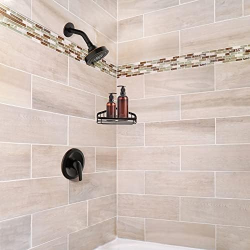 עיצוב סל מקלחת פינתית, 6 אינץ ', ברונזה שפשוף שמן