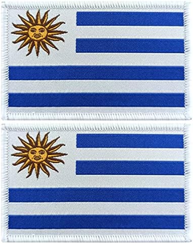JBCD 2 חבילה תיקון דגל אורוגוואי דגלים אורוגוואיים טלאי טלאי טלאי טלאי דגל גאווה לתיקון כובע טלאים צוות צבאי
