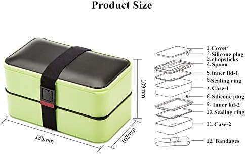 קופסת ארוחת צהריים של Lkybooa PP/סיליקון 1200 מל תיבת בנטו עם כלי שולחן BPA ידידותי לסביבה בחינם מיכל אחסון
