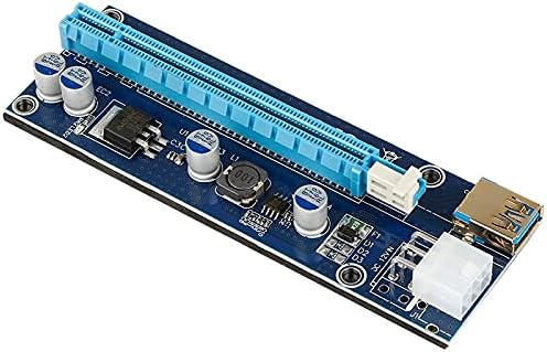 מחברים PCI -E PCIE RISER 009 אקספרס 1X 4X 8X 16X מאריך PCI E USB RISER 009S GPU DUAL 6PIN מתאם