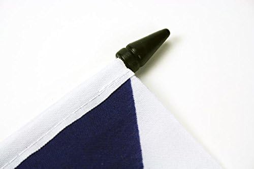 דגל AZ דגל הינדואיזם דת שולחן דגל 5 '' x 8 '' - דגל שולחן הינדי 21 x 14 סמ - מקל פלסטיק שחור ובסיס