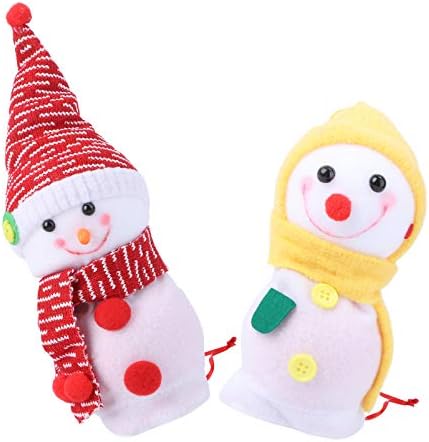Abofan 2 pcs שקיות משיכת חג המולד שקית מתנה של שלג תיק ממתקים למסיבת חג חג המולד Goody Freat תיק טובי טוב לקישוט