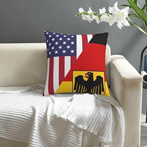 אמריקה גרמניה דגל ידידות רך נוח נוח דו צדדי קטיפה מארז עם פרקטיות ביתית חזקה 18 x 18 ב