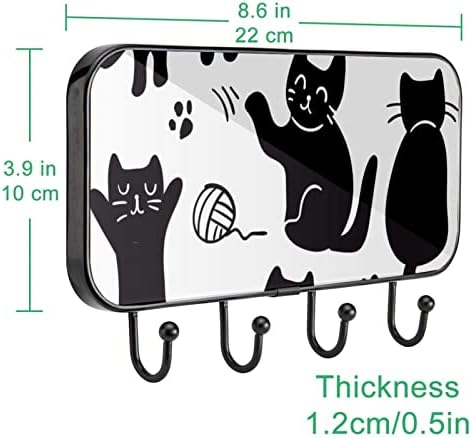 מחזיק מגבת Lyetny קיר קיר רכוב מגבת מתלה אמבטיה תפאורה חלוקת חלוקת חלוק בגדים לחתול אופי עיצוב מגבת רחצה מארגן
