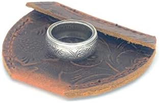 בעבודת יד עור תכשיטי מטבע אחסון ארגונית חתונה טבעת מקרה, אירוסין פאוץ, כלה וחתן תכשיטי אחסון, נישואים