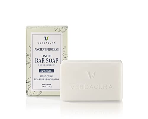 ורדקורה טהור קסטיליה בר סבון עבור פנים גוף וידיים כל טבעי טבעוני סבון אולטרה עדין מתכלה בר קיימא
