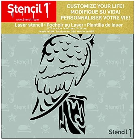 STENNIL1 BARN OWL - שבלונות אטרקטיביות ועמידות לשימוש חוזר לציור - צור מלאכות שבלונות של אימא