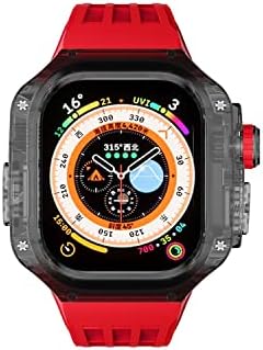 FKIMKF 49 ממ אולטרה מארז+רצועת שעון ספורט עבור Apple Watch Ultra Extrification Chodification CASE שקוף עבור