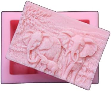 LVDGE 2 חבילות פיל פיל משפחת סיליקון סבון סבון לייצור סבון טיפוח טבעי, סבון אמנות DIY ומוצר ארומתרפיה