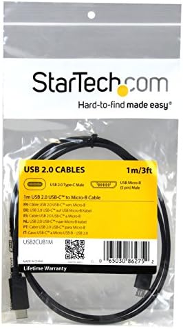 Startech.com USB C ל- Micro USB כבל - 3 ft / 1M - כבל USB 2.0 - כבל USB מיקרו - מיקרו B USB C