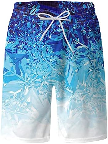 מכנסיים קצרים של לוח ההוואי של Zddo Mens, גזעי שחייה נושמים בקיץ 3D הגלקסי הדפס ספורט מכנסי חוף מזדמנים
