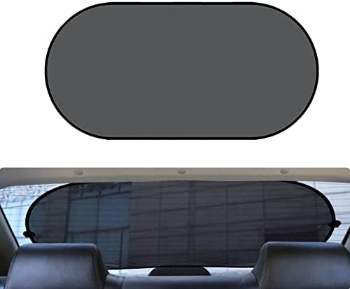 Trnoi Car Sun Sheat, צל שמש חלון אחורי לרכב, שמש חלון אחורי עם כוסות יניקה, 39 x 19 אינץ